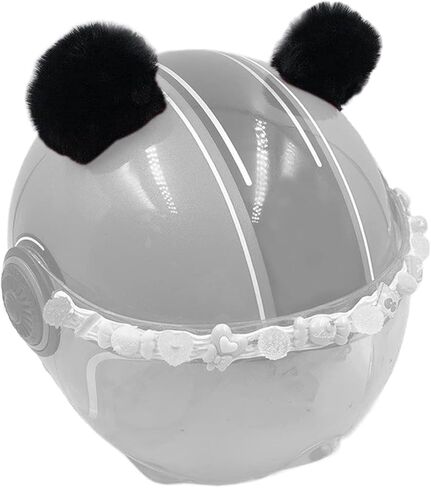 Kawaii Round Bear Ears for Helmet Plush Ears Adhesive Velcro Ski Helmet Accessory for Children Balance Bike Helmet Decor in Saudi Arabia