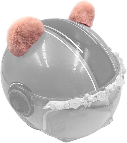 Kawaii Round Bear Ears for Helmet Plush Ears Adhesive Velcro Ski Helmet Accessory for Children Balance Bike Helmet Decor in Saudi Arabia