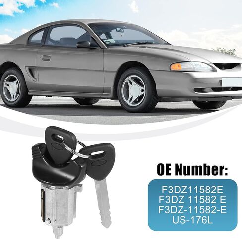 X AUTOHAUX مفتاح الإشعال قفل اسطوانة مع مفتاح F3DZ11582E استبدال لفورد للميركوري in Saudi Arabia