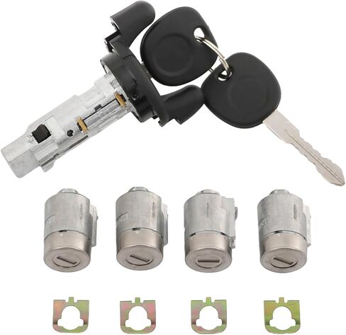 Ignition Switch Lock Cylinder and Door Lock Cylinder with 2 Keys Replacement for Chevy Express GMC Savana 1500 2500 3500 2001-2007, Replace 704600, 706591 X4, 598007 X2 in Saudi Arabia