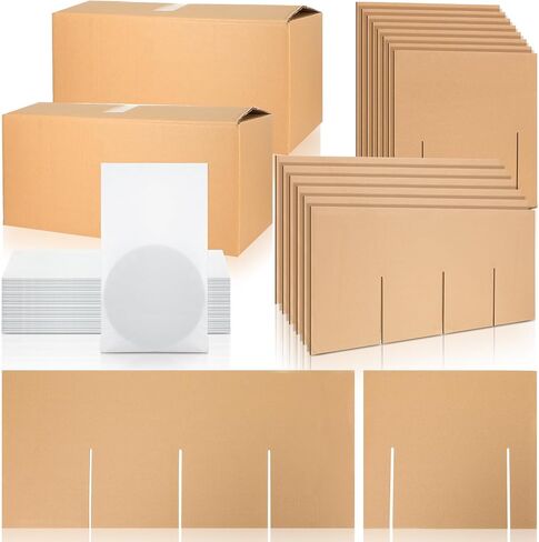 2 Sets Heavy Duty Kitchen Moving Box Kit 2 Pcs Boxes for Moving Dishes and Glassware 12 x 24.1 x 11 Inch Includes 12.2 x 7.1 Inch Box Dividers, 24 Sheets Foam Pouches in Saudi Arabia