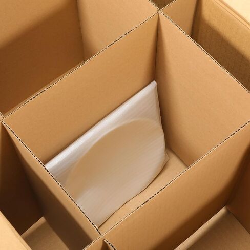 2 Sets Heavy Duty Kitchen Moving Box Kit 2 Pcs Boxes for Moving Dishes and Glassware 12 x 24.1 x 11 Inch Includes 12.2 x 7.1 Inch Box Dividers, 24 Sheets Foam Pouches in Saudi Arabia