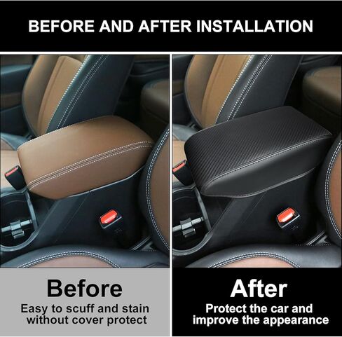 غطاء وحدة التحكم المركزية للسيارة، واقي غطاء صندوق مقعد مسند الذراع الأوسط من الجلد، ملحقات ديكور مريحة للسيارة تناسب 2024 ملحقات سوبارو فورستر 2019 2020 2021 2022 2023 (ألياف الكربون) in Kuwait