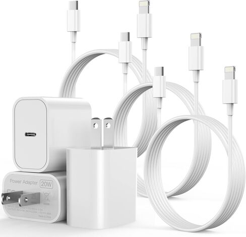 iPhone Fast Charger, 2-Pack 20W USB C Wall Charger PD Type C Power Wall Charger with MFi Certified 6FT Charger Cable for iPhone 14 13 12 Pro Max Mini 11 Xs XR X 8 and More in Saudi Arabia