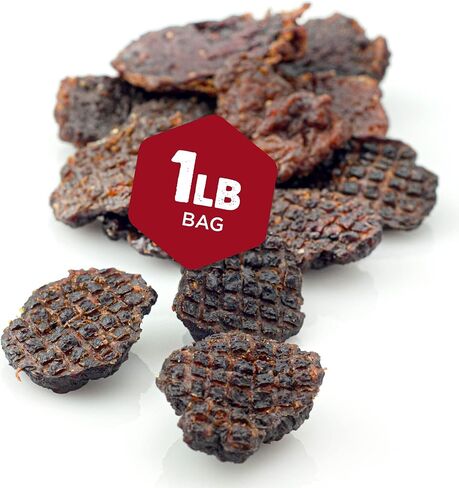 Premium Hickory Smoked 100% Beef Burger Slider Crunchy Dog Treats - No Additives, Made of 100% Natural Bully Sticks - Bite-Sized & Highly Digestible Dog Treats for Training, Rewards - 1/2 lb Bag in Kuwait