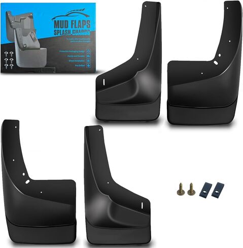 KEYOOG Front &Rear Mud Flaps Splash Guards Fit for 01-06 Chevy Avalanche 1500/2500 Silverado 1500HD Tahoe 99-06 GM-C Sierra 3500 Yukon/Xl 1500 Dedicated Mudguard for Four Seasons 4-Pc Set Splash Guard in Kuwait
