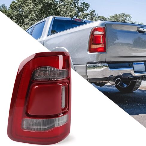 For Dodge Ram 1500 Tail Light Assembly 2019-2022 LED Type & Red Lens Chrome Interior Left Driver Side Rear Light 55112991AC 55112991AD CH2800217 in Kuwait