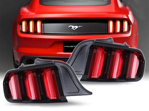 أضواء خلفية CPW على الطراز الأوروبي متوافقة مع 2015 2016 2017 2018 2019 2020 2021 2022 Ford Mustang LED أضواء خلفية ومصابيح خلفية تسلسلية التوصيل والتشغيل (واضح) in Kuwait