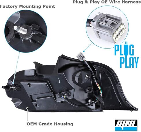 أضواء خلفية CPW على الطراز الأوروبي متوافقة مع 2015 2016 2017 2018 2019 2020 2021 2022 Ford Mustang LED أضواء خلفية ومصابيح خلفية تسلسلية التوصيل والتشغيل (واضح) in Kuwait