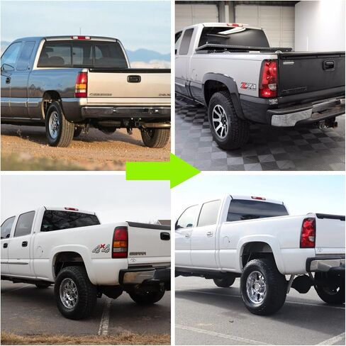 مصابيح خلفية متوافقة مع Chevy Silverado 1500 2500 3500 1999-2006، 2007 مع هيكل كلاسيكي، GMC Sierra 1500 2500 3500 1999-2002، بدون مصابيح (زوج من اللون الأحمر) in Saudi Arabia