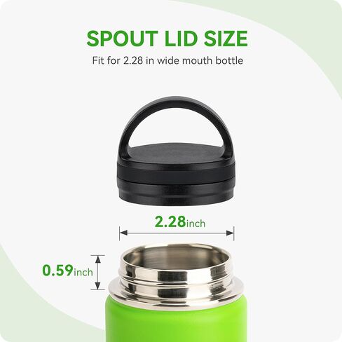 Lid for Hydro Flask12 16 18 20 32 40 64oz Wide Mouth Bottle, Replacement lid for Thermoflask,Iron Flask,Takeya and More 2.28" Wide Mouth Bottles in Kuwait
