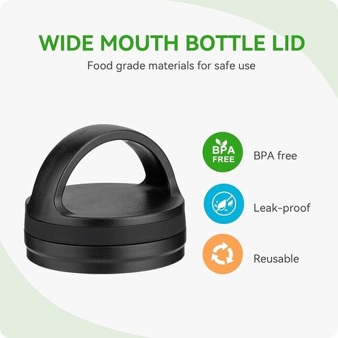 Lid for Hydro Flask12 16 18 20 32 40 64oz Wide Mouth Bottle, Replacement lid for Thermoflask,Iron Flask,Takeya and More 2.28" Wide Mouth Bottles in Kuwait