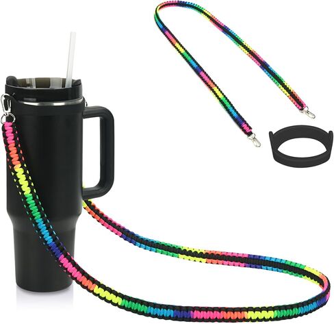 Wongeto Paracord Water Bottle Sling/Carrier fot Stanley holder, Paracord Water Bottle Strap for Stanley Cup Accessories in Saudi Arabia