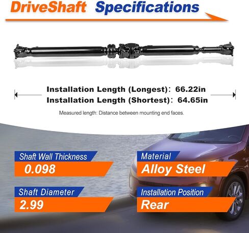 DriveXpert 936-709 Rear Drive Shaft Prop Shaft Driveshaft Assembly Fit for Toyota Tacoma 1995-2004 4WD Manual Trans, Replace# 655033, 3710035740, 371003D220 in Saudi Arabia