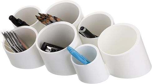 BTSKY Tilting Cylinder Creative Pen Holder Pen Container, Brush Pot, Combination Desktop Storage Organizer Desk Decoration, Creative Cylinder Hanging Planter Holder Multifunctional Wall-Mounted Hanging Shelves (Blue) in Kuwait