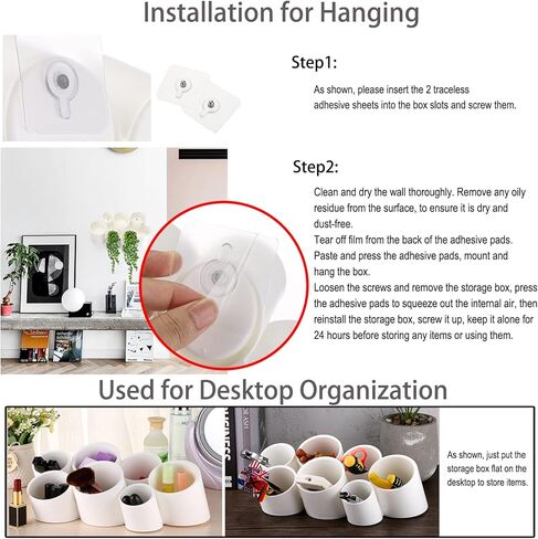 BTSKY Tilting Cylinder Creative Pen Holder Pen Container, Brush Pot, Combination Desktop Storage Organizer Desk Decoration, Creative Cylinder Hanging Planter Holder Multifunctional Wall-Mounted Hanging Shelves (Blue) in Kuwait