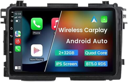 Android 13 Car Stereo Double Din for Honda Vezel HRV 2014-2019, Biorunn 9" Wireless Wired Car-Play Android Auto GPS Navigation IPS Touch Screen BT FM RDS Head Unit, 2GB RAM 32GB ROM in Saudi Arabia
