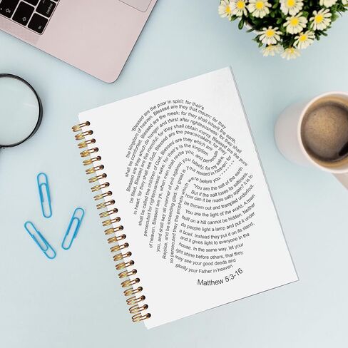Christian Bible Scripture 1 Corinthians 13:13 and Now These Three Remains Spiral Notebook Journal 5.5 x 8.3 inches,Christian Themed Lined Hardcover Spiral Notebook,Gifts for Women Teens Girls in Saudi Arabia