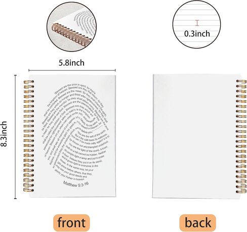Christian Bible Scripture 1 Corinthians 13:13 and Now These Three Remains Spiral Notebook Journal 5.5 x 8.3 inches,Christian Themed Lined Hardcover Spiral Notebook,Gifts for Women Teens Girls in Saudi Arabia