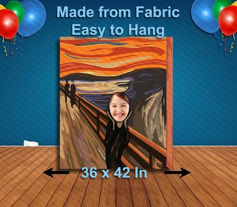 The Scream Cutout, Edvard Munch Cutout. Hole in Face, Photo Banner Backdrop, Face Background, Play Party, Art Party Decoration, Photo Props, Party Supplies Decorations in Saudi Arabia
