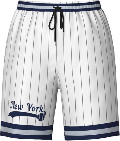 Men's Stitched Letter Graphic Track Baseball Shorts Drawstring Waist Summer Workout Shorts City Gift in Saudi Arabia