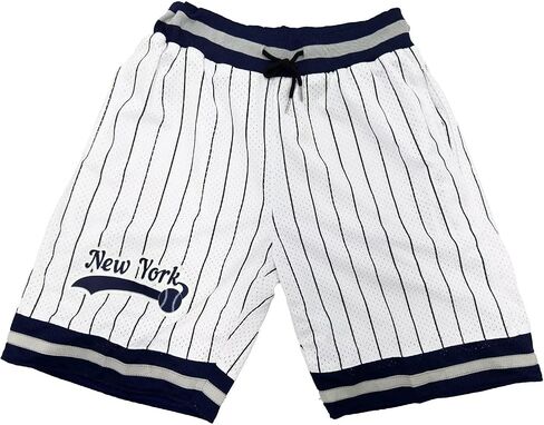 Men's Stitched Letter Graphic Track Baseball Shorts Drawstring Waist Summer Workout Shorts City Gift in Saudi Arabia