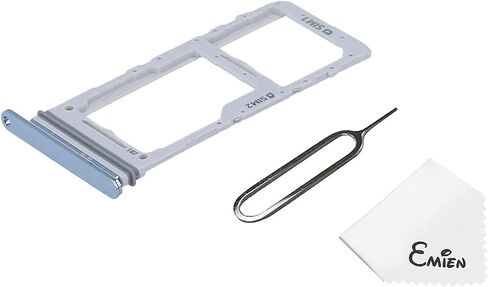 EMiEN SIM Card Tray Slot Holder and Micro SD Card Tray Replacement for Samsung Galaxy S20 / S20 Plus / S20 Ultra (Single SIM Model ONLY) + Eject Pin (Cosmic Black) in Saudi Arabia