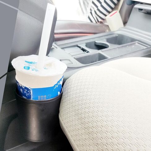 منظم حشو فجوات مقعد السيارة مع حامل أكواب عالمي لملء الفجوة بين المقعد ووحدة التحكم باللون الأسود، مانع السقوط، قطعتان VE in Kuwait