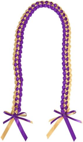Pingyongchang 2024 Graduation Leis Handmade Ribbon Lei Double Braided Class of 2024 Graduation Necklace High School College Graduation Party Accessories for Women Men Graduation Gift in Saudi Arabia
