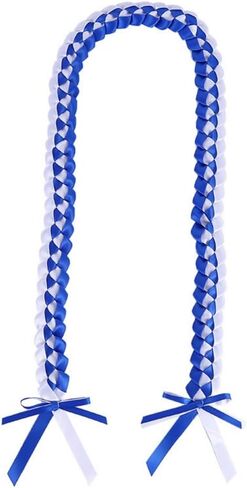 Pingyongchang 2024 Graduation Leis Handmade Ribbon Lei Double Braided Class of 2024 Graduation Necklace High School College Graduation Party Accessories for Women Men Graduation Gift in Saudi Arabia