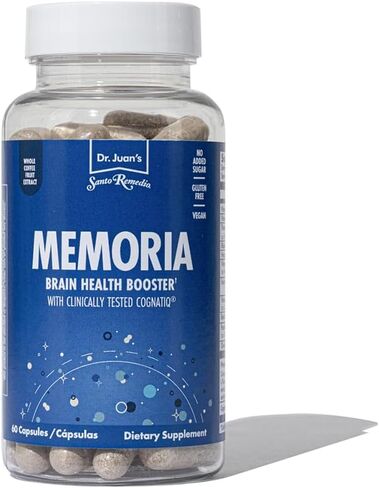 Santo Remedio Memoria, Brain Health Booster, Helps Strengthen Neural Connections, Helps Improve Attention, Memory, and Concentration, 30 Servings, Gluten Free, Non-GMO in Kuwait