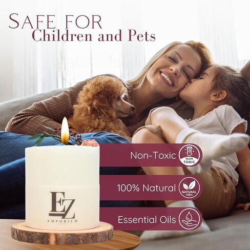 Luxury Scented Candle - 100% Soy Wax, Non-Toxic & Eco-Friendly, 50+ Hour Burn Time, Premium Home Decor with Glass Cover, 10 Oz, Cotton Wick, Rose Temptation Fragrance, Gift Box Included in Saudi Arabia