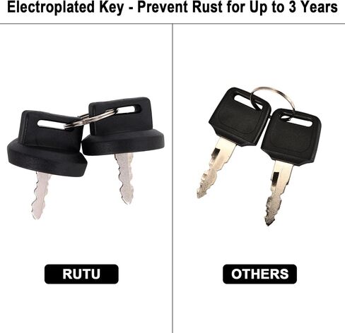 RUTU 4 Wire Ignition Switch Key Set with Cap for 50cc 90cc 110cc 125cc TaoTao Sunl Coolster Apollo Chinese ATV Dirt Pit Bike Scooter Pocket Motorcycle Quad Go Kart 4 Wheeler Parts in Saudi Arabia