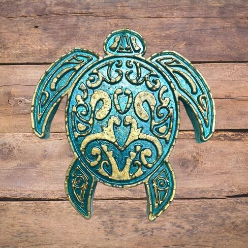 Turtle with Tribal Print Freshie Silicone Mold | Size 4" Wide x 2" Long x 1" Deep | Sea Turtle | Tribal Turtle Mold for Freshie, Soap, Resin, Candles for Aroma Beads Heat Resistant in Saudi Arabia