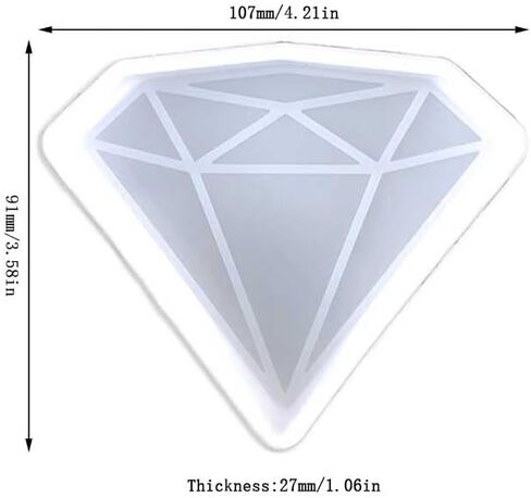 Duawenki Diamond Shape Car Freshie Silicone Mold for Making Soap Aroma Beads Car Freshie Candle Pendant Resin in Saudi Arabia