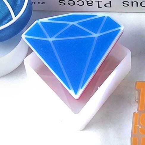 Duawenki Diamond Shape Car Freshie Silicone Mold for Making Soap Aroma Beads Car Freshie Candle Pendant Resin in Saudi Arabia