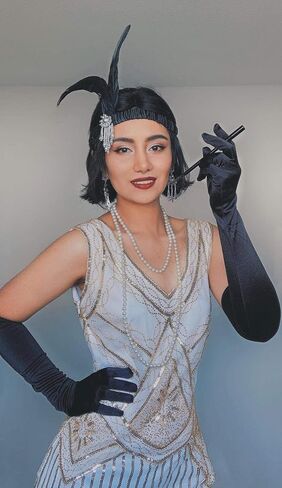 Coucoland 1920s Dress for Women Gatsby - Roaring 20s Costumes Harlem Nights Flapper Great Gatsby Dresses in Kuwait