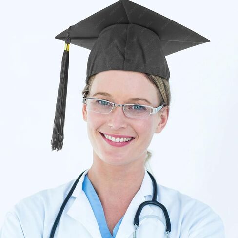 Midland High School Bachelor Master Graduation Cap and Gown Set with Tassel, Black in Saudi Arabia