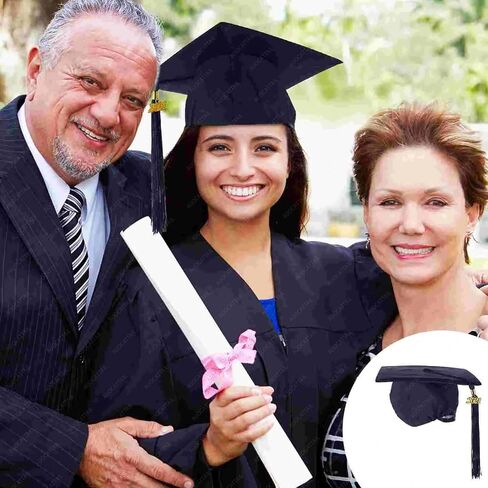 Midland High School Bachelor Master Graduation Cap and Gown Set with Tassel, Black in Saudi Arabia