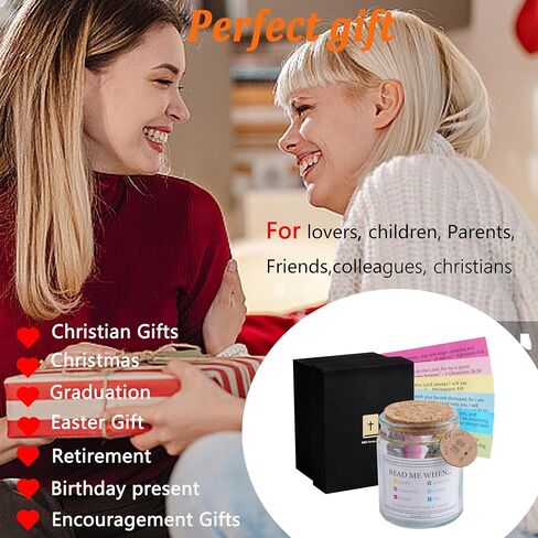 Bible Verses in a Jar,Hope Jar,Prayer Cards,Read Me When Bible Verses Jar for Emotions and Feelings,Christian Gifts Church Biblical Faith,90 Color Coded Bible Verses in a Jar,Father's Day Gifts in Saudi Arabia