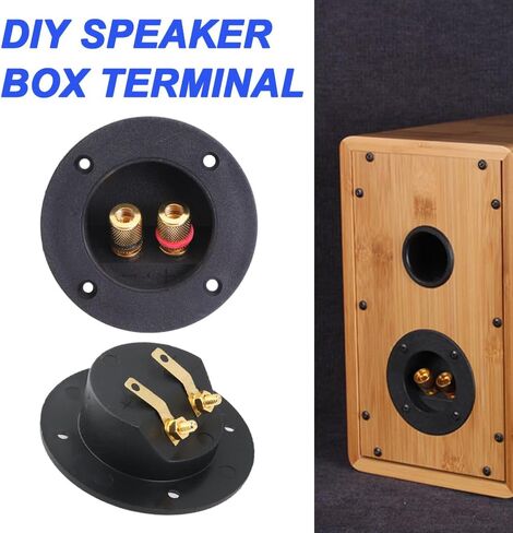 3 Inch Round 2-Way Speaker Box Terminal Cup Binding Post, Power Speaker Screw-in Terminal Plates with Closed Screw Type Banana Plugs, Screws (12 Pack) in Saudi Arabia