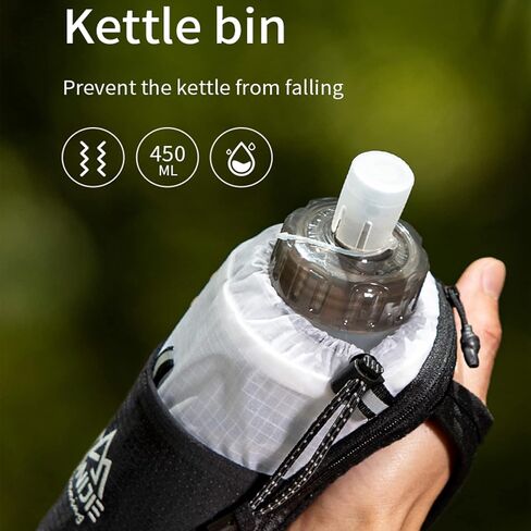 AONIJIE Quick Grip Handheld Soft Water Bottle for Running, Hand Strap Hydration Pack with 500ml Handheld Soft Flask Water Bottle (Blue) in Saudi Arabia