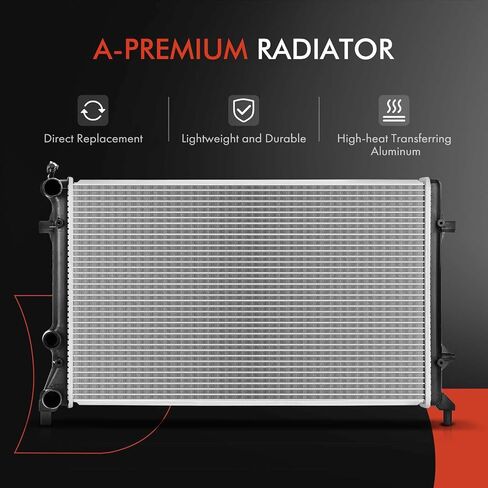 A-Premium Engine Coolant Radiator Assembly Compatible with Volkswagen Passat 2009-2010 2012-2018 2.5L 3.6L, Eos 2007-2008 3.2L & Audi A3 Quattro 2006-2009 3.2L, TT Quattro 2008-2009 3.2L in Saudi Arabia