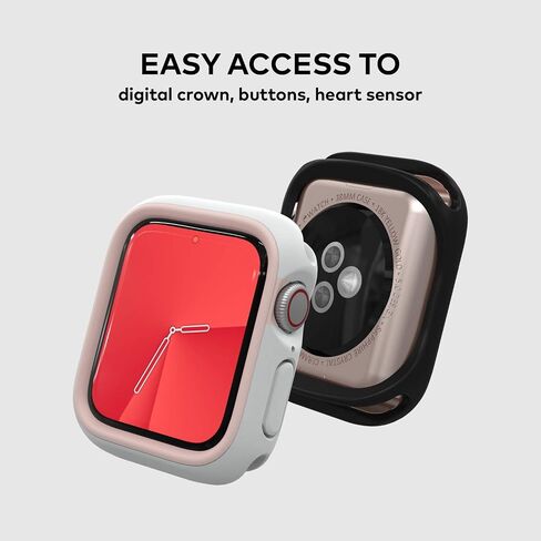 RHINOSHIELD Bumper Case Compatible with Apple Watch Series 3/2/1 - [42mm] | Slim Protective Cover - Lightweight and Shock Absorbent - Black in Saudi Arabia