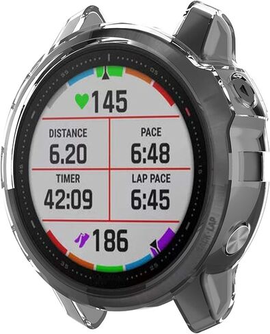 Compatible with Garmin Fenix 6s Case Cover, Scratch-Resistant Soft Durable TPU Clear Protective Cover Bumper Frame Protector Case Accessories for Garmin Fenix 6s Pro/Fenix 6s Smartwatch (Clear) in Kuwait