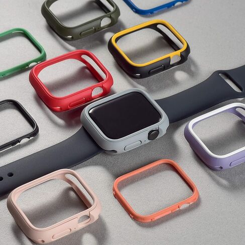 RHINOSHIELD Bumper Case Compatible with Apple Watch Series 3/2/1 - [42mm] | Slim Protective Cover - Lightweight and Shock Absorbent - Black in Saudi Arabia