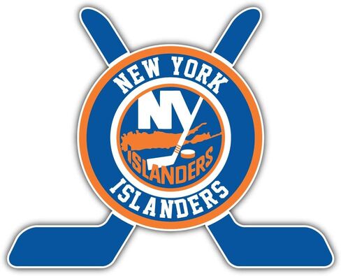 Islander Hockey New York City Sticks Logo Car Bumper Sticker Decal 5'' X 4'' in Saudi Arabia
