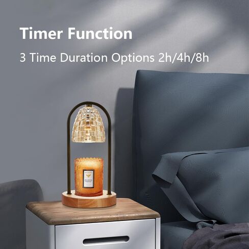 Candle Warmer Lamp with Timer, Dimmable Electric Candle Warmer with 2 Bulbs for Scented Wax, Modern Candle Warming Lamp for Home Decor Gift in Saudi Arabia
