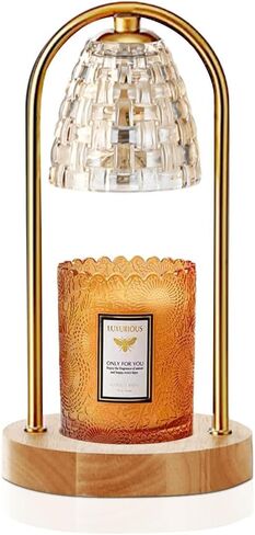Candle Warmer Lamp with Timer, Dimmable Electric Candle Warmer with 2 Bulbs for Scented Wax, Modern Candle Warming Lamp for Home Decor Gift in Saudi Arabia