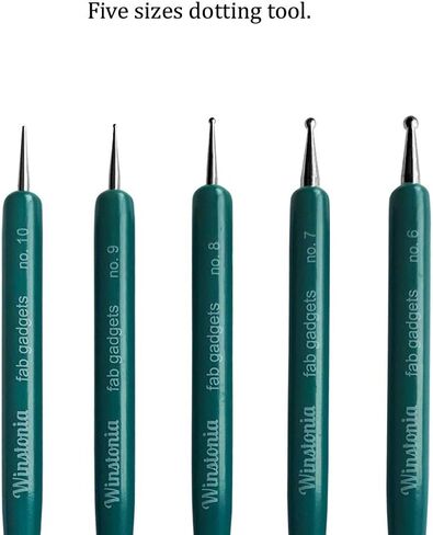 مجموعة أدوات قلم السيليكون من وينستونيا لتصميم فن الأظافر ونحت الطين ونحت أقراص الفوندان والمزيد | 5 قطع من أطراف السيليكون in Kuwait
